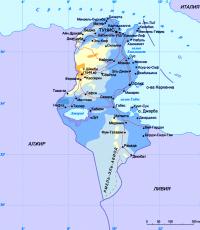 Resort map of Djerba, Tunisia - location of hotels Tunisia Djerba location
