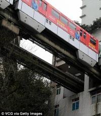 In China, for the first time in the world, the subway was laid through a residential high-rise building