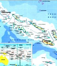 Solomon Islands map in Russian