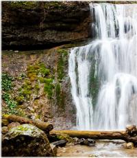Kaverzinsky waterfalls.  University cave.  Hot key.  Kaverzinsky waterfalls, hot spring Waterfalls hot spring on the map