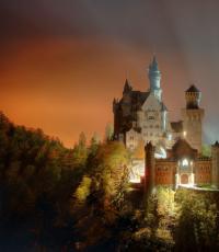 Bavarian castles in winter Neuschwanstein in winter